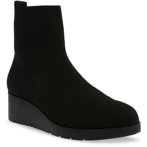 Anne Klein Womens Quest Ankle Wedge Mid-Calf Boots Black 8 Medium (B,M) - Picture 1 of 1